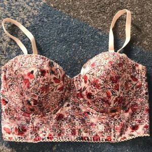VS Floral long line bra with removable straps